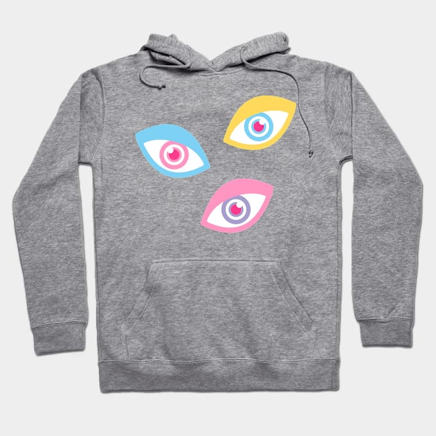 Big Pastel Eyes Hoodie by XOOXOO